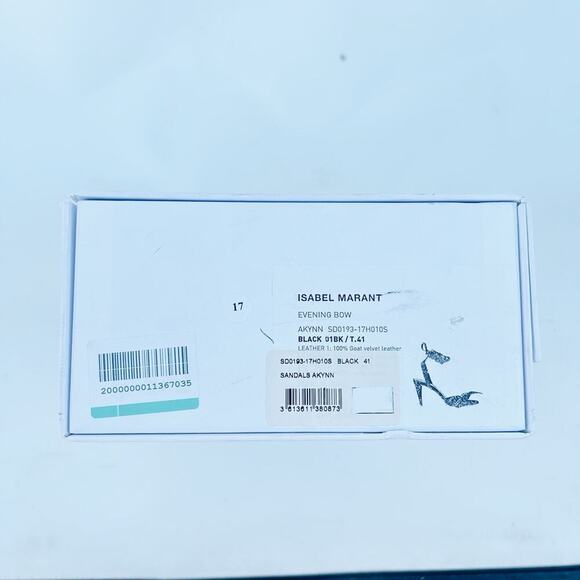 New Isabel Marant Akynn Suede Black Velvet Bow Heels Pumps 41 Leather Box 11 - Picture 15 of 16